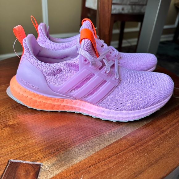 Adidas ULTRABOOST 5.0 DNA RUNNING SHOES SNEAKERS Bliss Lilac / Beam Orange - Picture 5 of 17